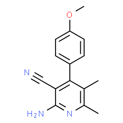 ChemSpider 2D Image | 2-Amino-4-(4-methoxyphenyl)-5,6-dimethylnicotinonitrile | C15H15N3O