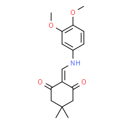ChemSpider 2D Image | 2-{[(3,4-Dimethoxyphenyl)amino]methylene}-5,5-dimethyl-1,3-cyclohexanedione | C17H21NO4