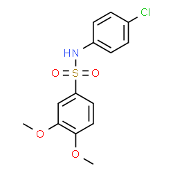 ChemSpider 2D Image | N-(4-Chlorophenyl)-3,4-dimethoxybenzenesulfonamide | C14H14ClNO4S