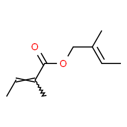 ChemSpider 2D Image | (2E)-2-Methyl-2-buten-1-yl (2E)-2-methyl-2-butenoate | C10H16O2