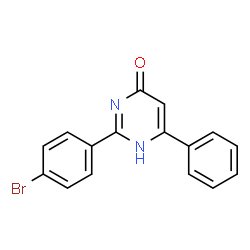 ChemSpider 2D Image | 2-(4-Bromophenyl)-6-phenyl-4(1H)-pyrimidinone | C16H11BrN2O