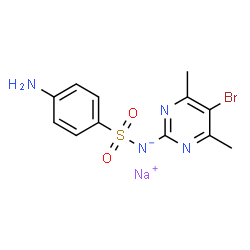 ChemSpider 2D Image | SULFABROMOMETHAZINE SODIUM ANHYDROUS | C12H12BrN4NaO2S