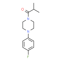ChemSpider 2D Image | 1-[4-(4-Fluorophenyl)-1-piperazinyl]-2-methyl-1-propanone | C14H19FN2O