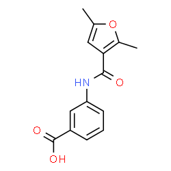 ChemSpider 2D Image | 3-(2,5-dimethylfuran-3-amido)benzoic acid | C14H13NO4