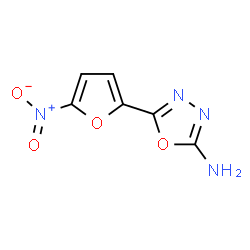 ChemSpider 2D Image | 5-(5-Nitro-2-furyl)-1,3,4-oxadiazol-2-amine | C6H4N4O4