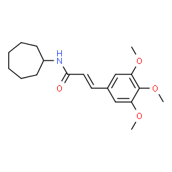 ChemSpider 2D Image | (2E)-N-Cycloheptyl-3-(3,4,5-trimethoxyphenyl)acrylamide | C19H27NO4