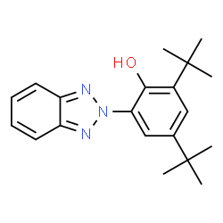 ChemSpider 2D Image | 2-benzotriazol-2-yl-4,6-di-tert-butyl-phenol | C20H25N3O