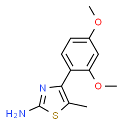 ChemSpider 2D Image | 4-(2,4-Dimethoxyphenyl)-5-methylthiazol-2-amine | C12H14N2O2S