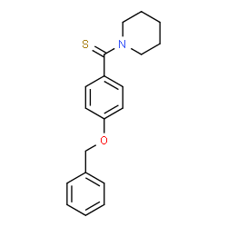 ChemSpider 2D Image | 1-[4-(BENZYLOXY)BENZENECARBOTHIOYL]PIPERIDINE | C19H21NOS