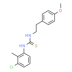 ChemSpider 2D Image | 1-(3-Chloro-2-methylphenyl)-3-[2-(4-methoxyphenyl)ethyl]thiourea | C17H19ClN2OS