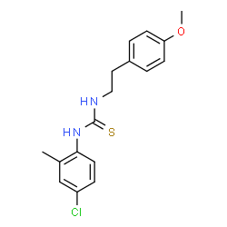 ChemSpider 2D Image | 1-(4-Chloro-2-methylphenyl)-3-[2-(4-methoxyphenyl)ethyl]thiourea | C17H19ClN2OS