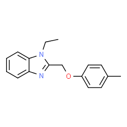 ChemSpider 2D Image | 1-Ethyl-2-p-tolyloxymethyl-1H-benzoimidazole | C17H18N2O