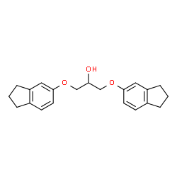 ChemSpider 2D Image | 1,3-Bis(2,3-dihydro-1H-inden-5-yloxy)-2-propanol | C21H24O3