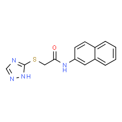 ChemSpider 2D Image | N-(2-Naphthyl)-2-(1H-1,2,4-triazol-5-ylsulfanyl)acetamide | C14H12N4OS