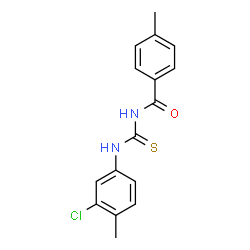 ChemSpider 2D Image | N-[(3-Chloro-4-methylphenyl)carbamothioyl]-4-methylbenzamide | C16H15ClN2OS