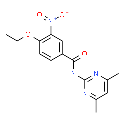 ChemSpider 2D Image | N-(4,6-Dimethyl-2-pyrimidinyl)-4-ethoxy-3-nitrobenzamide | C15H16N4O4