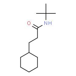 ChemSpider 2D Image | 3-Cyclohexyl-N-(2-methyl-2-propanyl)propanamide | C13H25NO