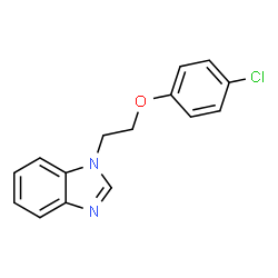 ChemSpider 2D Image | 1-[2-(4-Chlorophenoxy)ethyl]-1H-benzimidazole | C15H13ClN2O