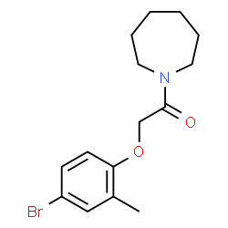 ChemSpider 2D Image | 1-(1-Azepanyl)-2-(4-bromo-2-methylphenoxy)ethanone | C15H20BrNO2
