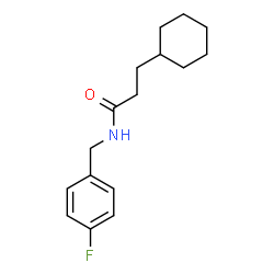 ChemSpider 2D Image | 3-Cyclohexyl-N-(4-fluorobenzyl)propanamide | C16H22FNO