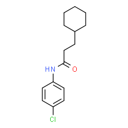 ChemSpider 2D Image | N-(4-Chlorophenyl)-3-cyclohexylpropanamide | C15H20ClNO
