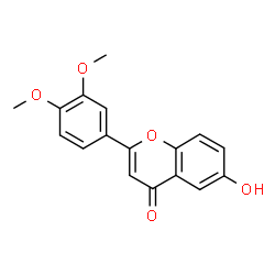 ChemSpider 2D Image | 2-(3,4-Dimethoxyphenyl)-6-hydroxy-4H-chromen-4-one | C17H14O5