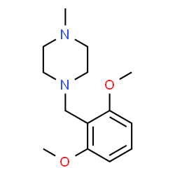 ChemSpider 2D Image | 1-(2,6-Dimethoxybenzyl)-4-methylpiperazine | C14H22N2O2