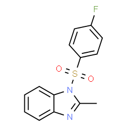 ChemSpider 2D Image | 1-[(4-Fluorophenyl)sulfonyl]-2-methyl-1H-benzimidazole | C14H11FN2O2S