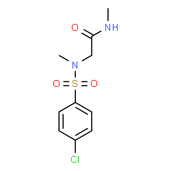 ChemSpider 2D Image | N-methyl-2-(N-methyl-4-chlorobenzenesulfonamido)acetamide | C10H13ClN2O3S