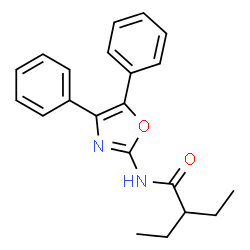ChemSpider 2D Image | N-(4,5-Diphenyl-1,3-oxazol-2-yl)-2-ethylbutanamide | C21H22N2O2
