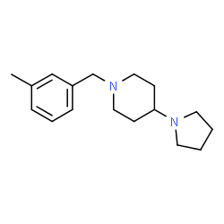 ChemSpider 2D Image | 1-(3-Methylbenzyl)-4-(1-pyrrolidinyl)piperidine | C17H26N2