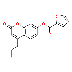 ChemSpider 2D Image | 2-Oxo-4-propyl-2H-chromen-7-yl 2-furoate | C17H14O5