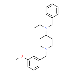 ChemSpider 2D Image | N-Benzyl-N-ethyl-1-(3-methoxybenzyl)-4-piperidinamine | C22H30N2O