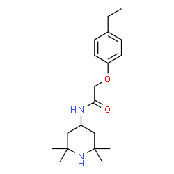 ChemSpider 2D Image | 2-(4-Ethylphenoxy)-N-(2,2,6,6-tetramethyl-4-piperidinyl)acetamide | C19H30N2O2