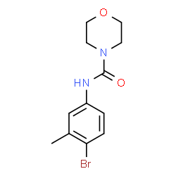 ChemSpider 2D Image | N-(4-Bromo-3-methylphenyl)-4-morpholinecarboxamide | C12H15BrN2O2