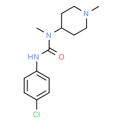 ChemSpider 2D Image | 3-(4-Chlorophenyl)-1-methyl-1-(1-methyl-4-piperidinyl)urea | C14H20ClN3O