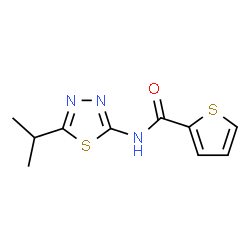 ChemSpider 2D Image | N-(5-Isopropyl-1,3,4-thiadiazol-2-yl)-2-thiophenecarboxamide | C10H11N3OS2