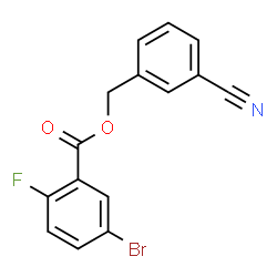 ChemSpider 2D Image | 3-Cyanobenzyl 5-bromo-2-fluorobenzoate | C15H9BrFNO2