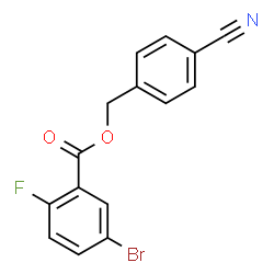 ChemSpider 2D Image | 4-Cyanobenzyl 5-bromo-2-fluorobenzoate | C15H9BrFNO2
