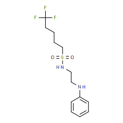 ChemSpider 2D Image | N-(2-Anilinoethyl)-5,5,5-trifluoro-1-pentanesulfonamide | C13H19F3N2O2S