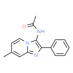 ChemSpider 2D Image | N-(7-Methyl-2-phenylimidazo[1,2-a]pyridin-3-yl)acetamide | C16H15N3O