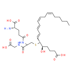 ChemSpider 2D Image | L-gamma-Glutamyl-S-[(4R,5R,6E,8E,10Z,13Z)-1-carboxy-4-hydroxy-6,8,10,13-nonadecatetraen-5-yl]cysteinylglycine | C30H47N3O9S
