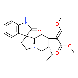 ChemSpider 2D Image | Methyl (3beta,15alpha,16E)-17-methoxy-2-oxocorynox-16-en-16-carboxylate | C22H28N2O4