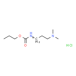 ChemSpider 2D Image | Propyl [3-(dimethylamino)(1-~14~C)propyl]carbamate hydrochloride (1:1) | C814CH21ClN2O2