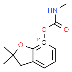ChemSpider 2D Image | 2,2-Dimethyl(7-~14~C)-2,3-dihydro-1-benzofuran-7-yl methylcarbamate | C1114CH15NO3