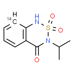 ChemSpider 2D Image | 3-Isopropyl(8-~14~C)-1H-2,1,3-benzothiadiazin-4(3H)-one 2,2-dioxide | C914CH12N2O3S