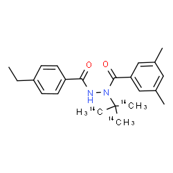 ChemSpider 2D Image | N'-(4-Ethylbenzoyl)-3,5-dimethyl-N-[2-(~14~C)methyl(1,3-~14~C_2_)-2-propanyl]benzohydrazide | C1914C3H28N2O2