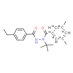 ChemSpider 2D Image | N'-(4-Ethylbenzoyl)-3,5-dimethyl-N-(2-methyl-2-propanyl)(~14~C_6_)benzohydrazide | C1614C6H28N2O2