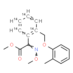 ChemSpider 2D Image | Methyl (2Z)-(methoxyimino){2-[(2-methylphenoxy)methyl](~14~C_6_)phenyl}acetate | C1214C6H19NO4