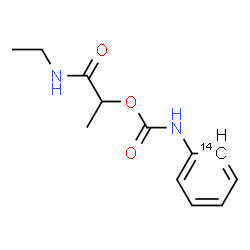 ChemSpider 2D Image | 1-(Ethylamino)-1-oxo-2-propanyl (2-~14~C)phenylcarbamate | C1114CH16N2O3